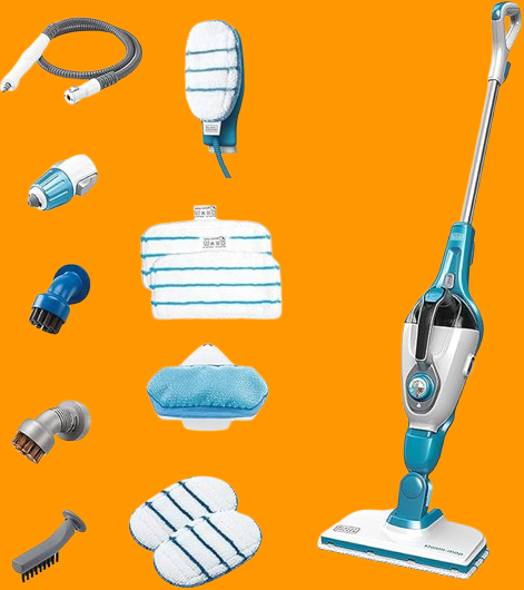 7-in-1 STEAM MOP with SteamGlove Handheld Steamer