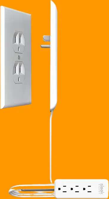 Outlet behind furniture