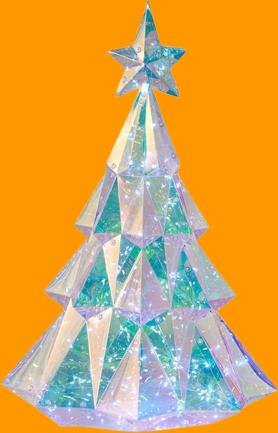 Prismatic Iridescent Diamond Christmas Tree