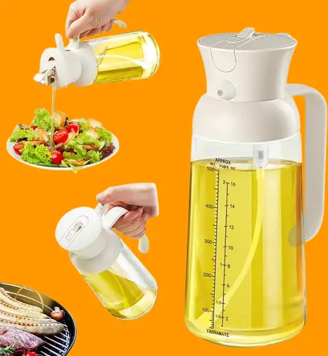 Olive Oil Dispenser Bottle for Kitchen with Measuring Scale (oil spray)