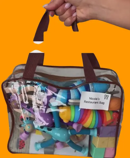 Toddler restaurant bag