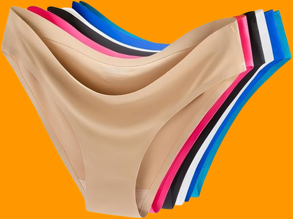 Women’s Invisible Seamless Bikini Underwear Half Back Coverage Panties