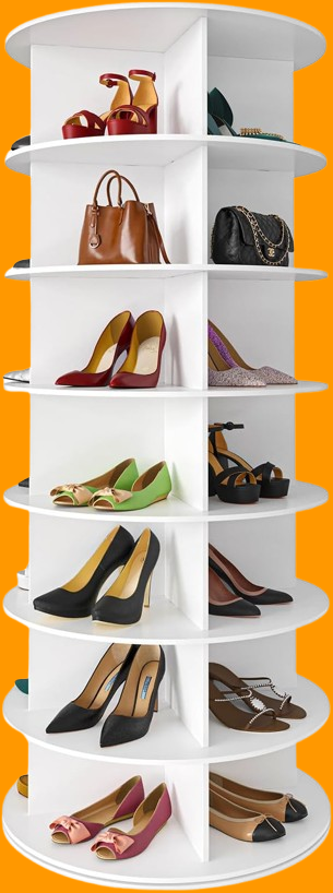 SpaceAid 7 Tier Rotating Shoe Rack Tower