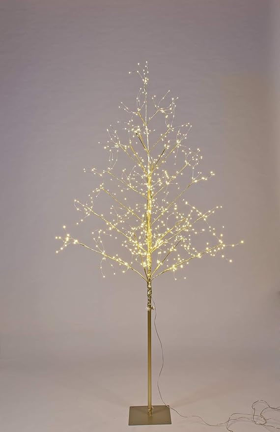 5′ LED Branch Tree, Gold/Warm White