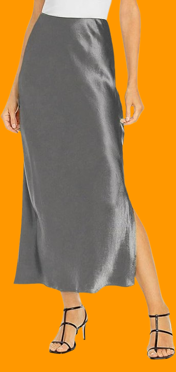 Sheface Women’s Satin Silk Side Split Maxi Skirt