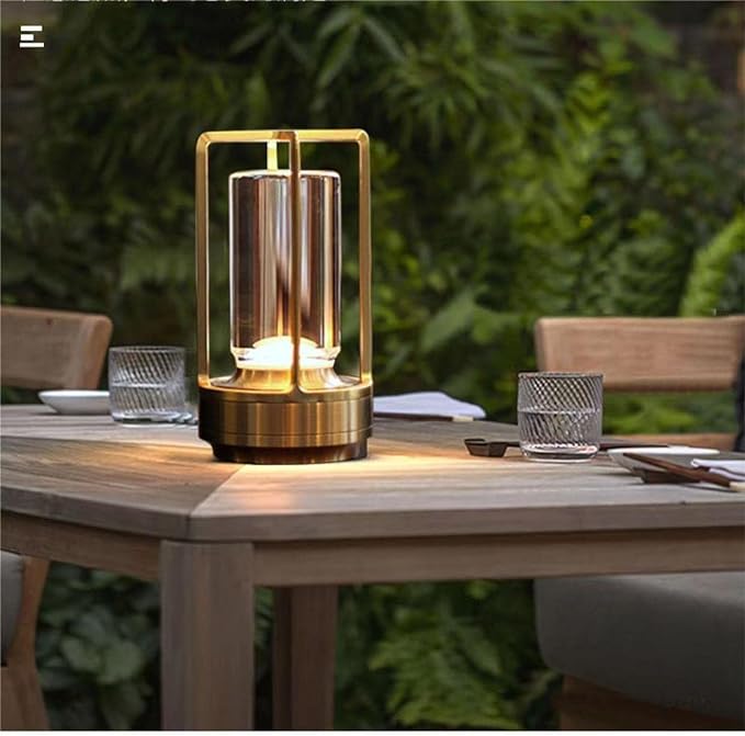 Portable Metal Table Lamp for Indoor/Outdoor