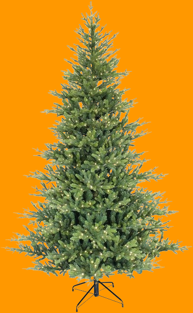 Puleo International 7.5 Foot ft Pre Alberta Spruce Artificial Christmas Tree with Sure-Lit Pole