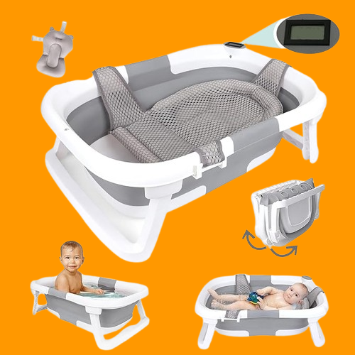 BEBELEH™ Collapsible Baby Bathtub with Thermometer