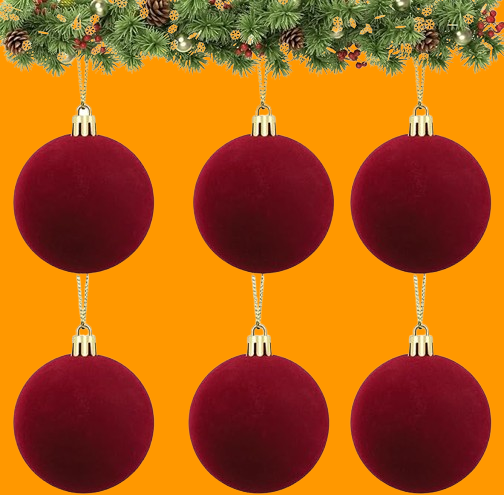 Velvet Ball Ornaments Christmas Balls