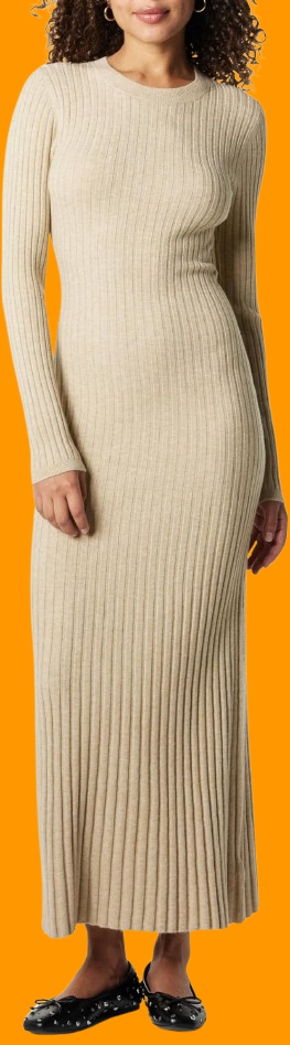 The Drop Women’s Ashlyn Ribbed Sweater Maxi Dress