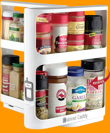 Cabinet Caddy Spice Rack Organizer for Cabinet