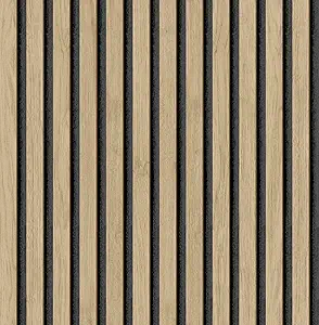 Oak Slat Wood Peel and Stick Wallpaper