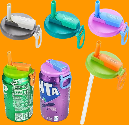 4-pack 4 Color Soda Can Lids