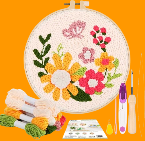 Punch Needle Embroidery Starter Kits for Kids and Adults Beginners