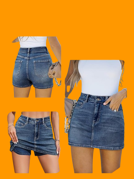 Women’s Denim Mini Skort