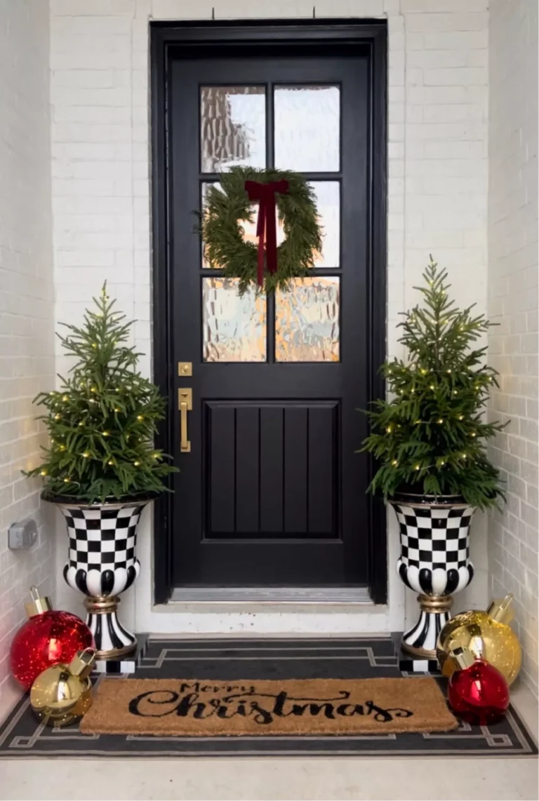 Christmas front porch