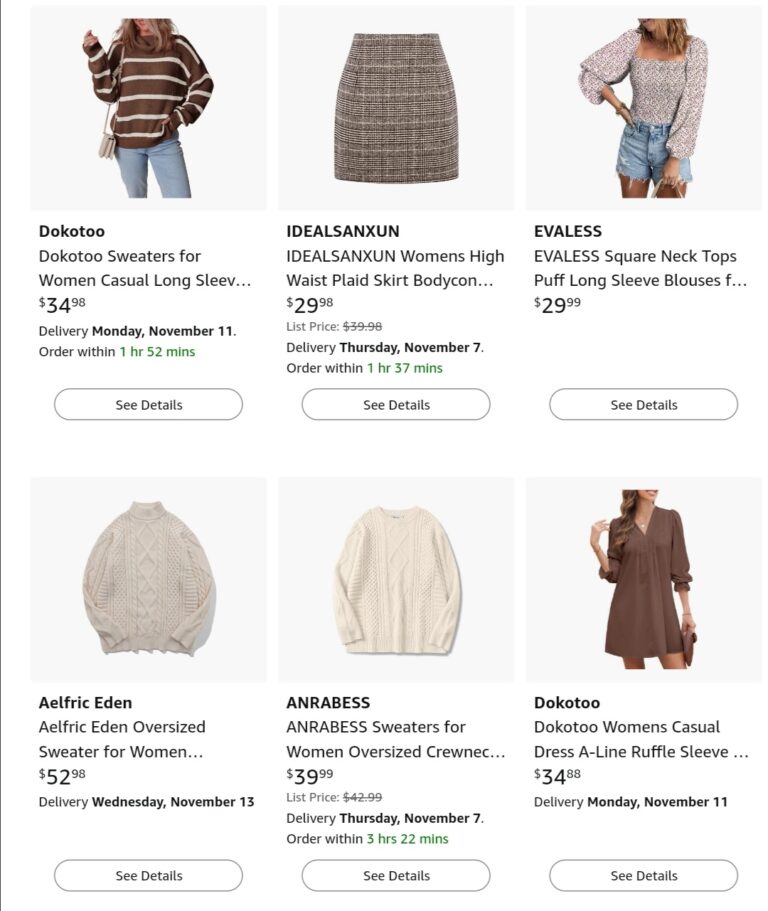 Amazon Fall outfits Pt4