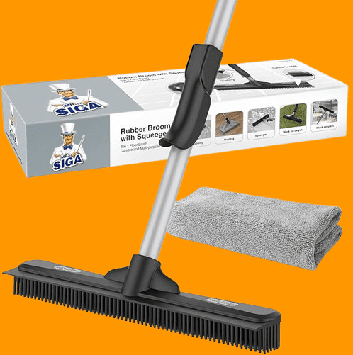 Pet Hair Removal Rubber Broom