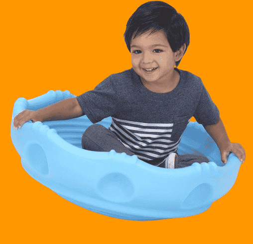 Simplay3 Two Sided Rock Around Wobble Disk and Climbing Dome for Toddlers and Kids