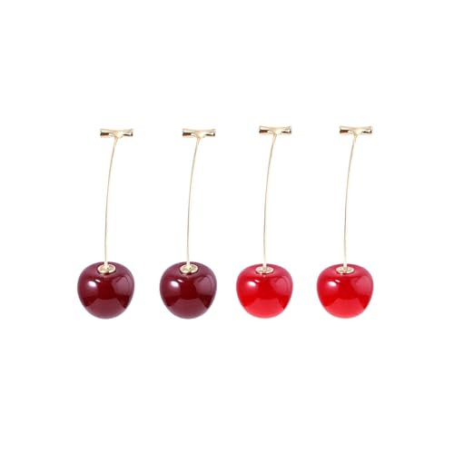 2 Pairs Cherry Earrings for Women