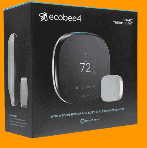 ecobee4 Smart Thermostat with Built-in Alexa, Room Sensor Included