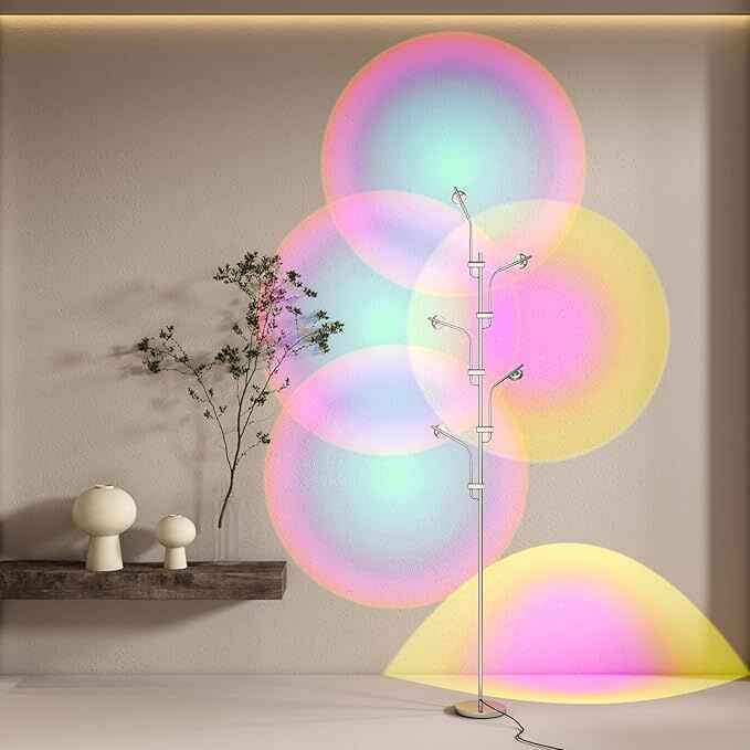 TACAHE RGBW Halo Projector Floor Lamp (stand light)