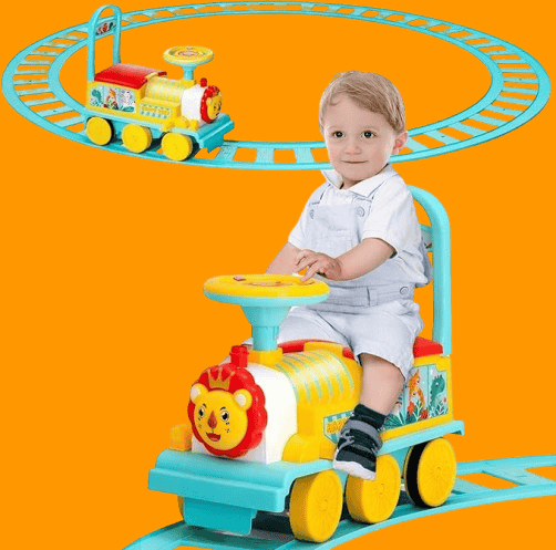 HONEY JOY Ride On Train with Tracks