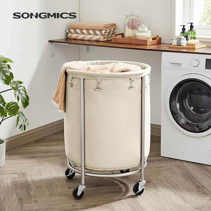 SONGMICS Laundry Basket with Wheels