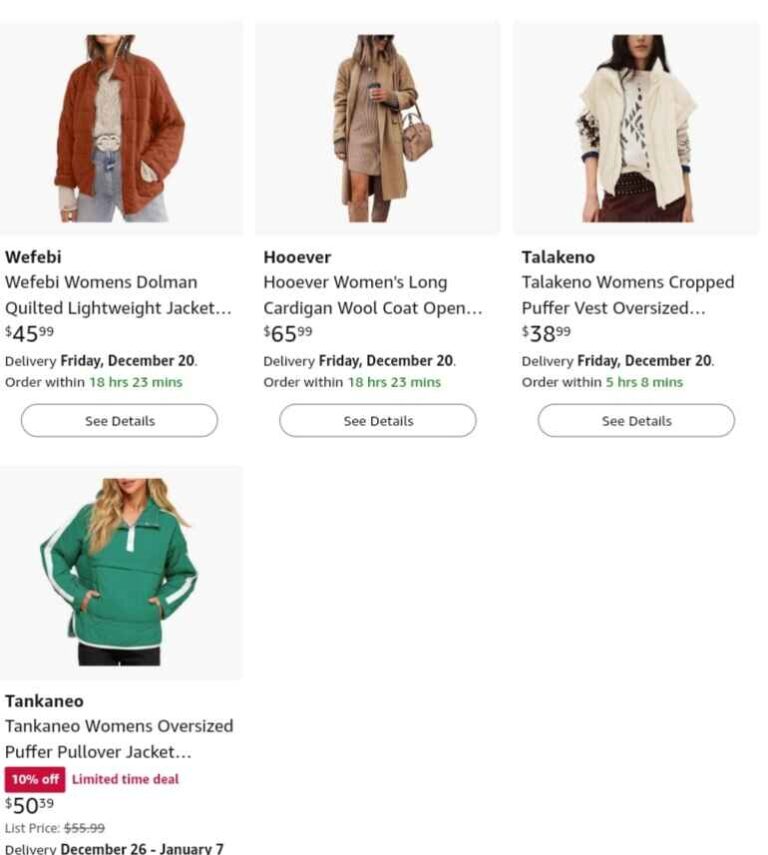 Best amazon Outfits warm coat