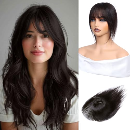 Best amazon Hair Toppers for Women Clip in Bangs Real Human Hair