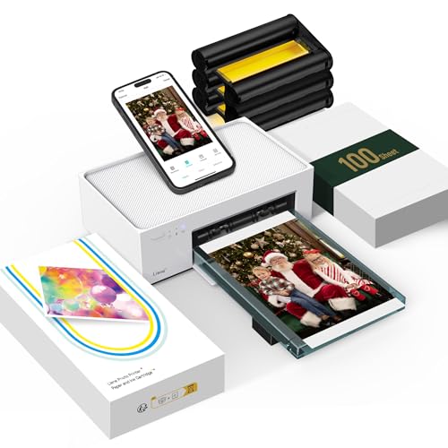 Best Liene 4×6” Photo Printer, Phone Printer 100 Sheets & 3 Cartridges