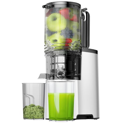 Cold Press Juicer, 5.4″ Wide Feed Chute Juice Extractor Machine with 400W