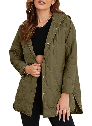 EVALESS Long khaki Jackets for Women