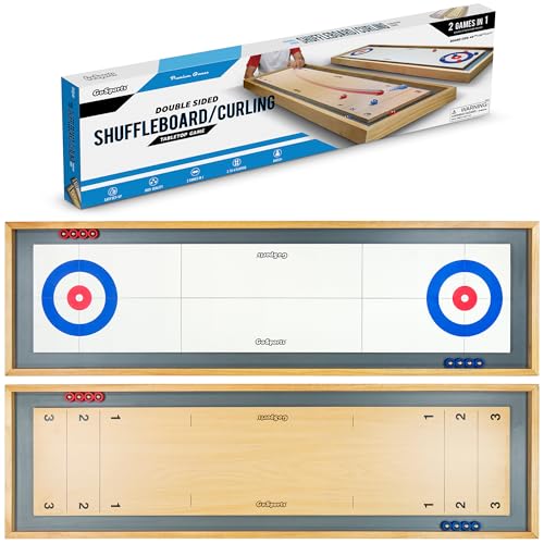 GoSports Shuffleboard and Curling 2 in 1 Board Games