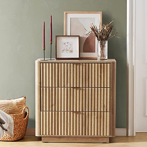 mopio Cabinet Brooklyn 3 Drawer Dresser for Bedroom,