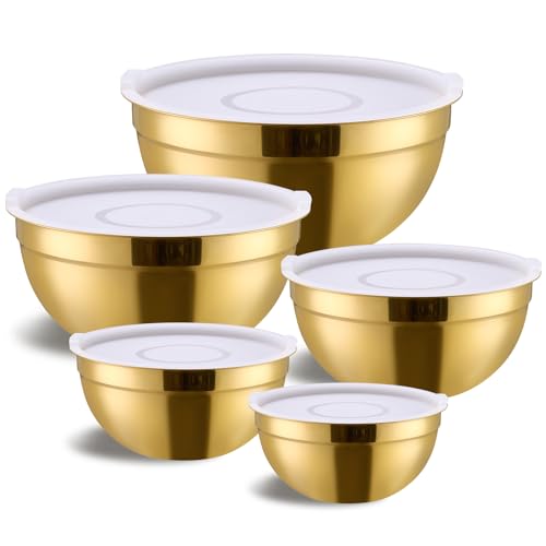 Gold Bowls with Airtight Lids