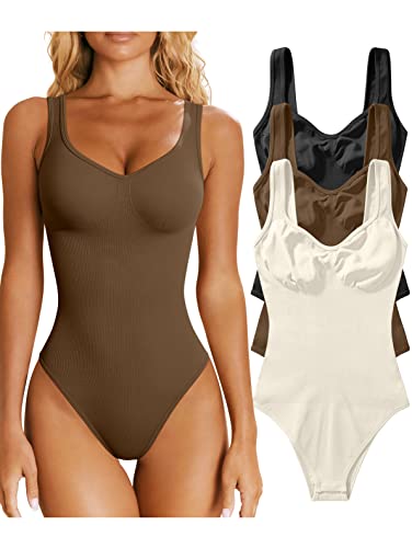 OQQ Women’s 3 Piece OQQ Bodysuits