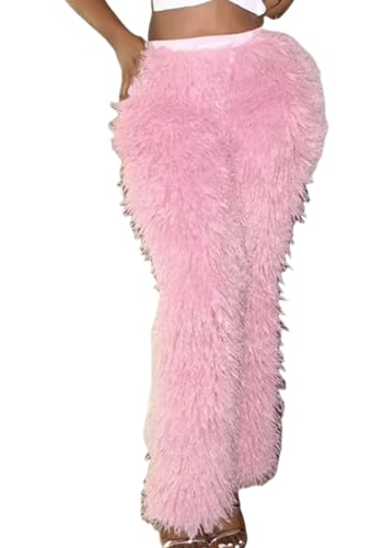 Tcremisa Womens Fluffy pants