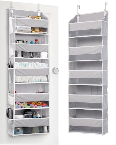 ULG 1 Pack Over Door Organizer with 5 Large Pockets 10 Mesh Side Pockets