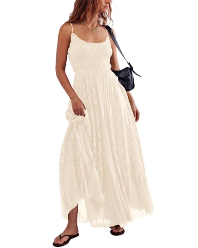 GacakyGacaky Summer Dress for Women Casual Lace Floral