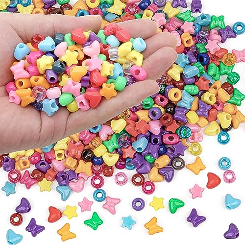 Best amazon GMMA 900 Pcs Pony Beads Shapes