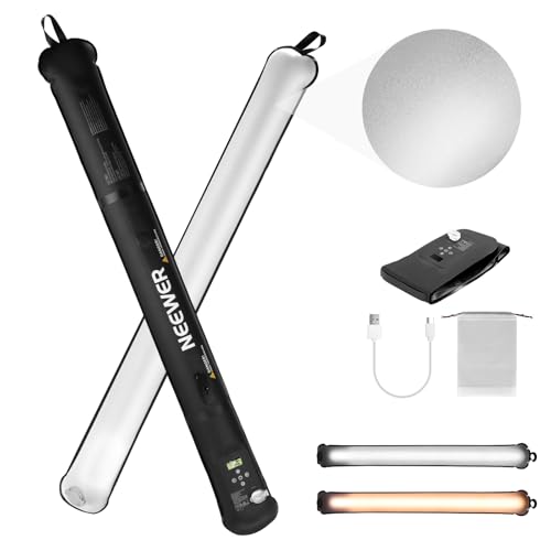 Basic 21W Handheld LED Fill Light 35.5″/90cm, Bi Color Portable Inflatable