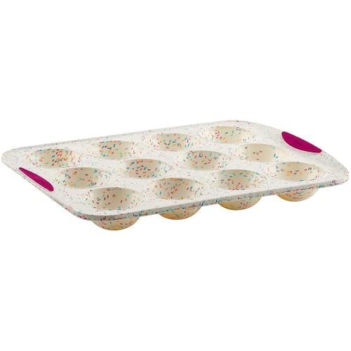 Trudeau Structure White Confetti Reinforced Silicone 12 Cup Dome Cake Pan/Mold (05118652