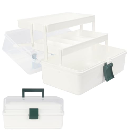 WEWLINE 13-Inch Art Box Organizer 3-Layer Craft Storage