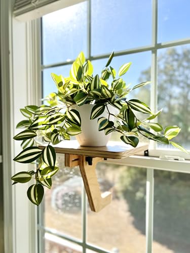Window Plant Shelf for Mid-Window Installation